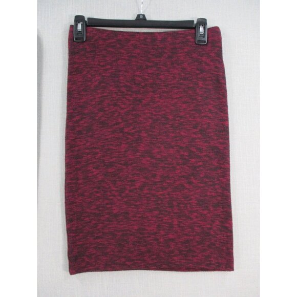 Express Womens Pencil Skirt Set Gray/burgundy Marled Knit Professional Stretch S - Picture 10 of 11